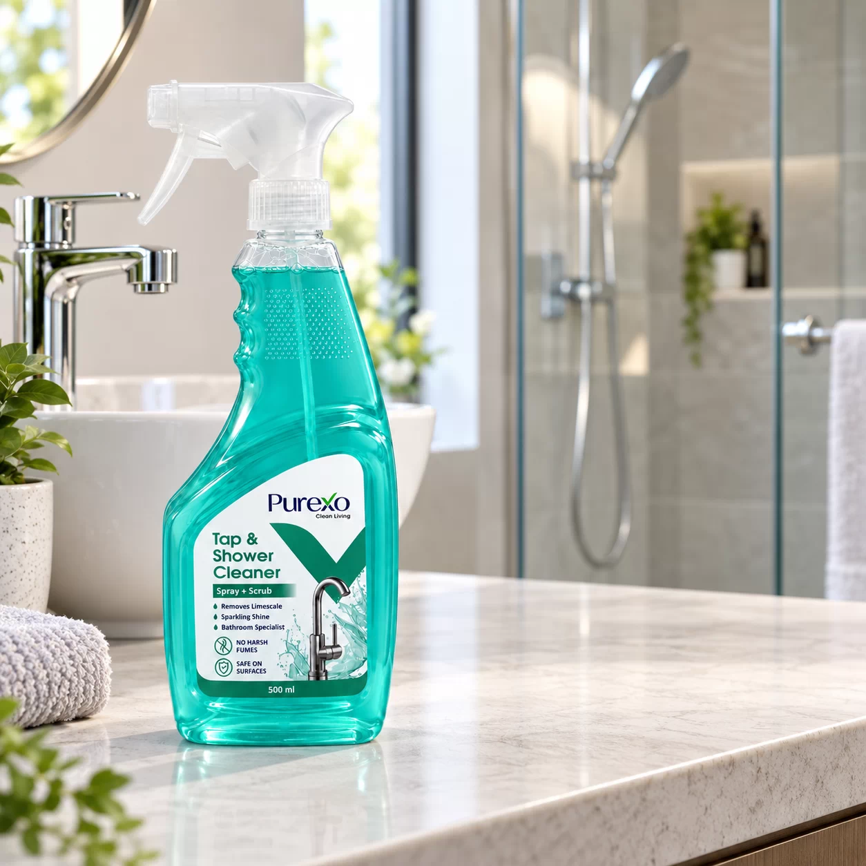 Purexo Tap & Shower Cleaner | 500 ml - Image 2