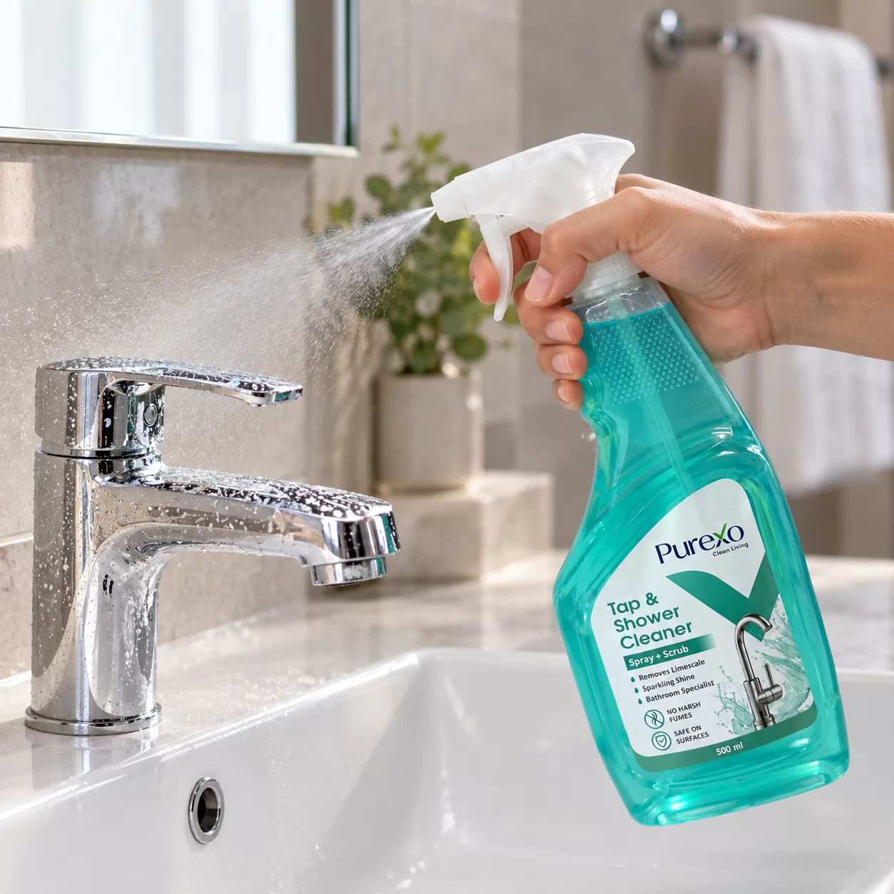 Purexo Tap & Shower Cleaner | 500 ml - Image 3