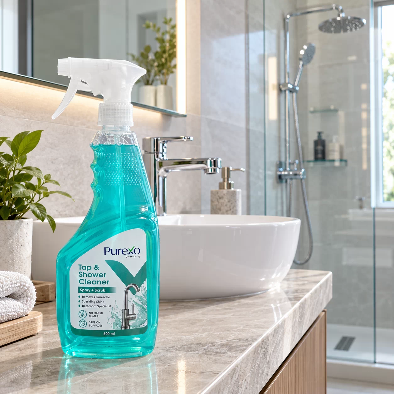 Purexo Tap & Shower Cleaner | 500 ml - Image 4